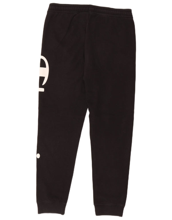 Champion Mens Graphic Tracksuit Trousers Joggers Large Black Cotton