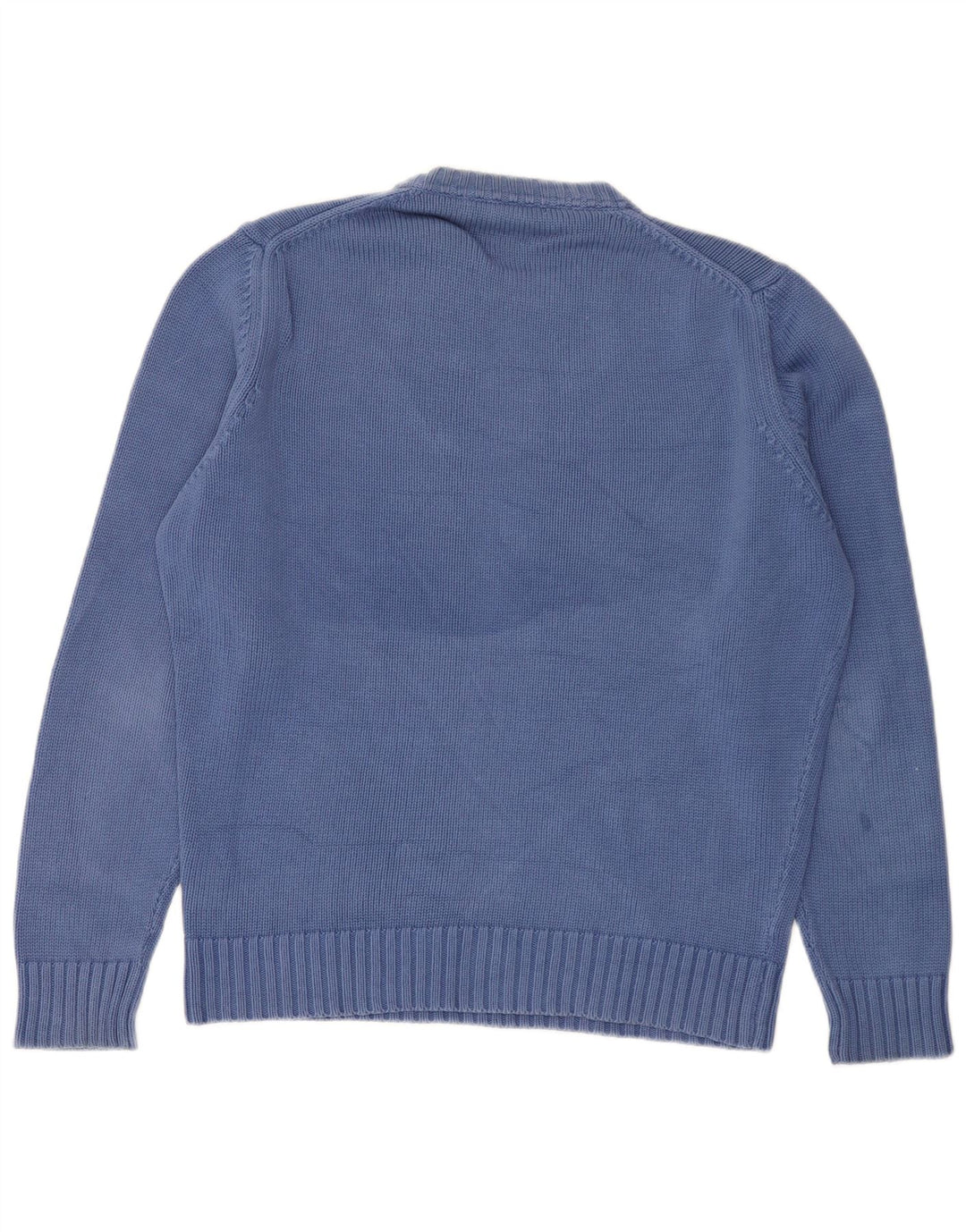 Zara Mens Crew Neck Jumper Sweater Medium Blue Cotton