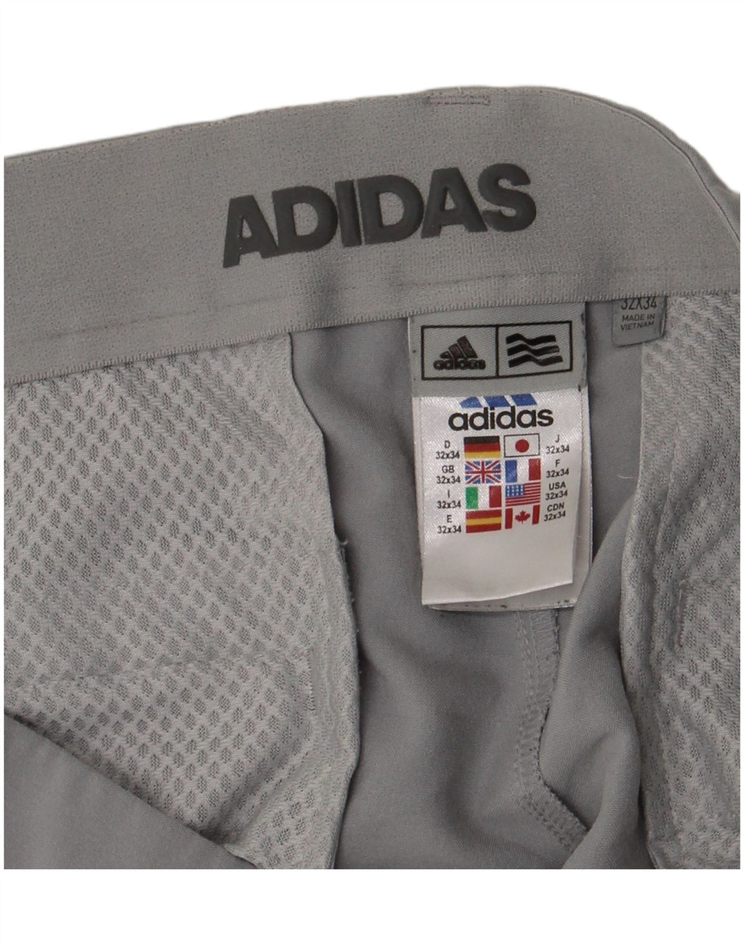 Adidas Womens Slim Chino Trousers W32 L34 Grey Polyester