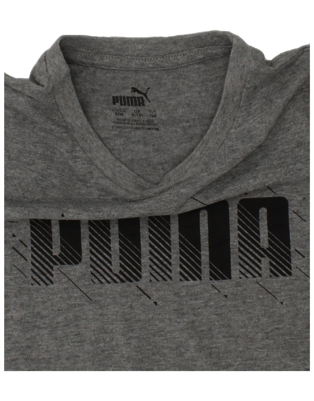 PUMA Boys Graphic T-Shirt Top 9-10 Years Grey Cotton Vintage Puma and Second-Hand Puma from Messina Hembry 