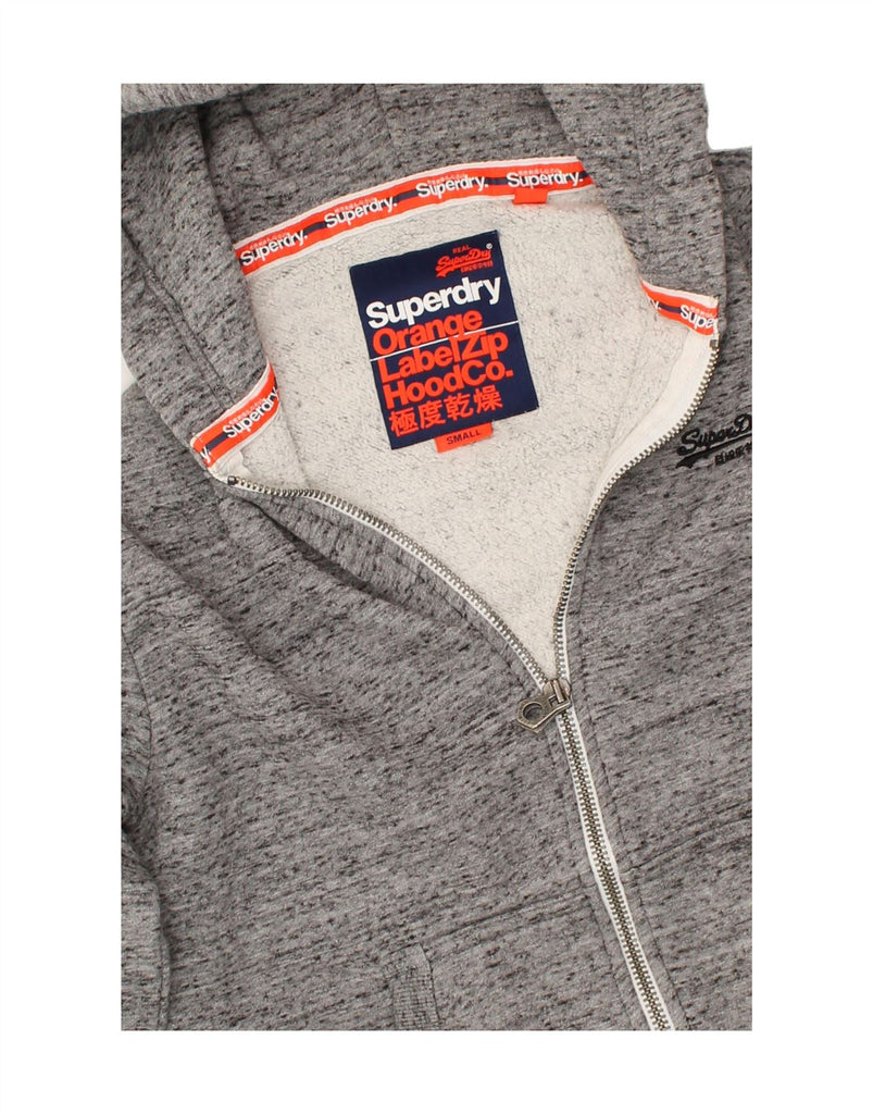 SUPERDRY Mens Zip Hoodie Sweater Small Grey Pinstripe Cotton | Vintage Superdry | Thrift | Second-Hand Superdry | Used Clothing | Messina Hembry 