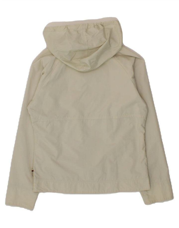 REEBOK Womens Hooded Tracksuit Top Jacket UK 12 Medium  Beige Nylon Vintage Reebok and Second-Hand Reebok from Messina Hembry 