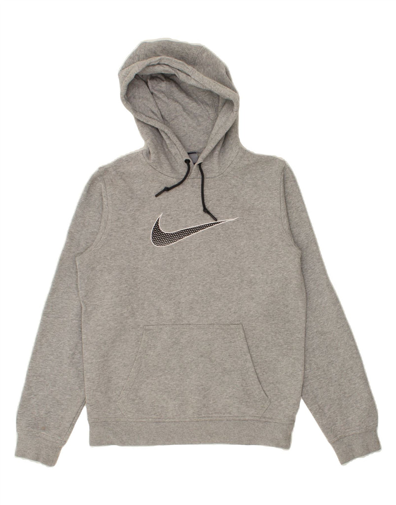 NIKE Mens Graphic Hoodie Jumper Small Grey Cotton | Vintage Nike | Thrift | Second-Hand Nike | Used Clothing | Messina Hembry 