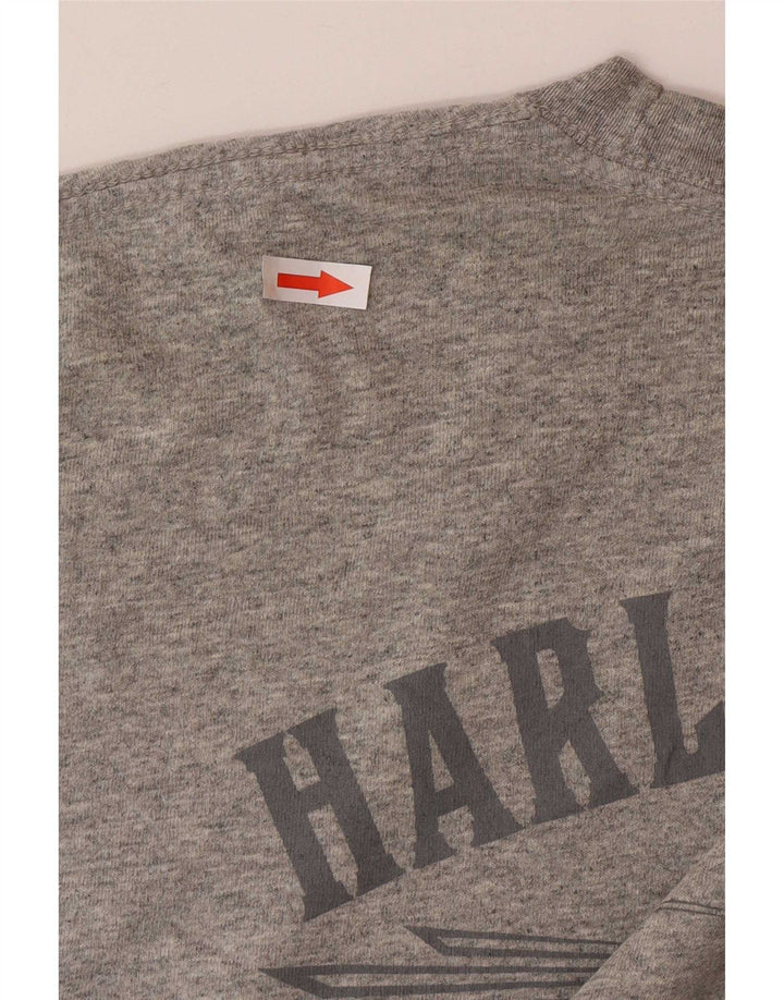 Harley Davidson Mens Graphic T-Shirt Top XL Grey Cotton