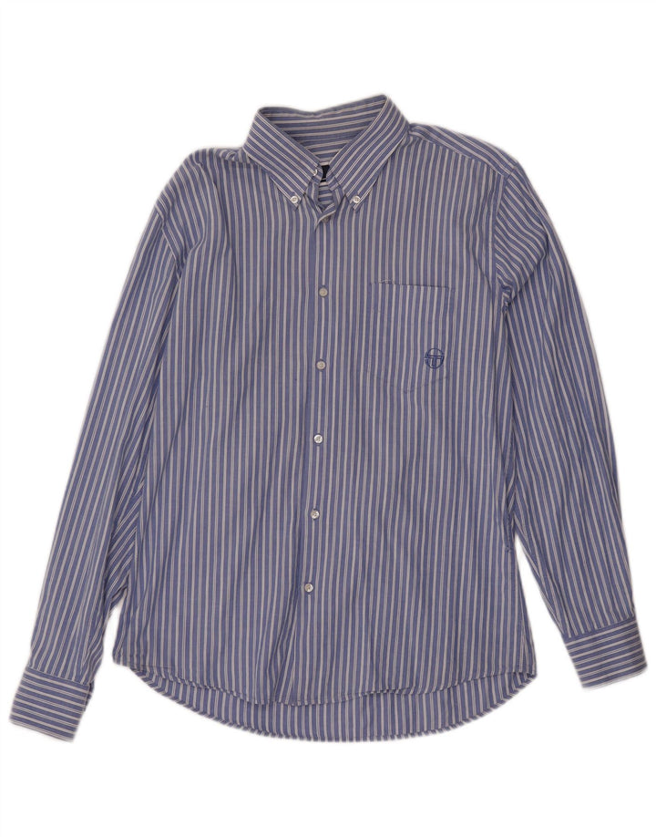 Sergio Tacchini Mens Shirt Large Blue Striped
