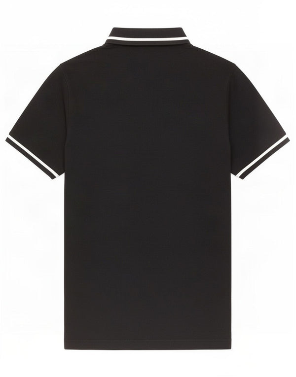 Calvin Klein Jeans Mens Slim Fit Polo Shirt Small Black Striped Cotton