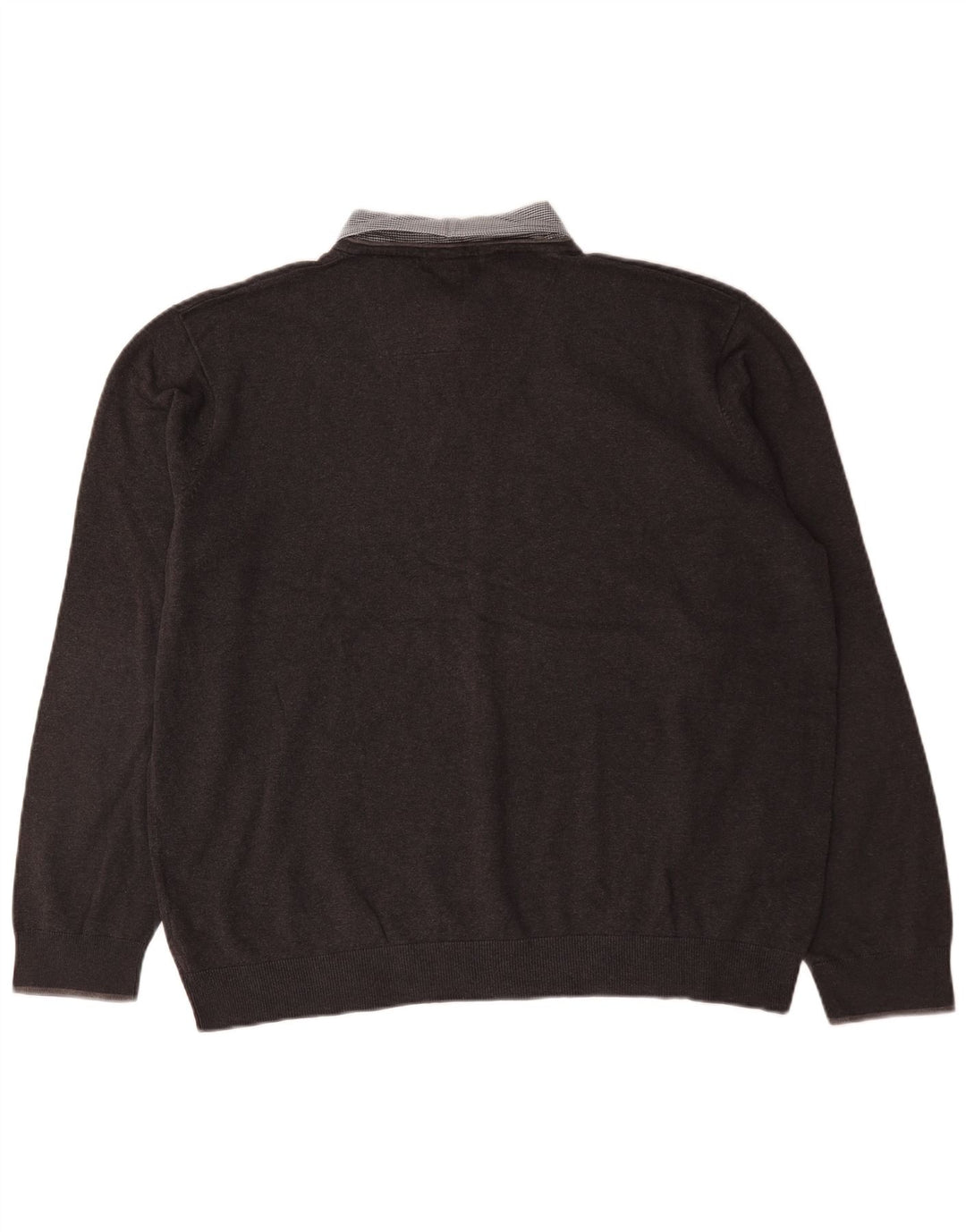 Marks & Spencer Mens Regular Fit V-Neck Jumper Sweater 2XL Brown Cotton