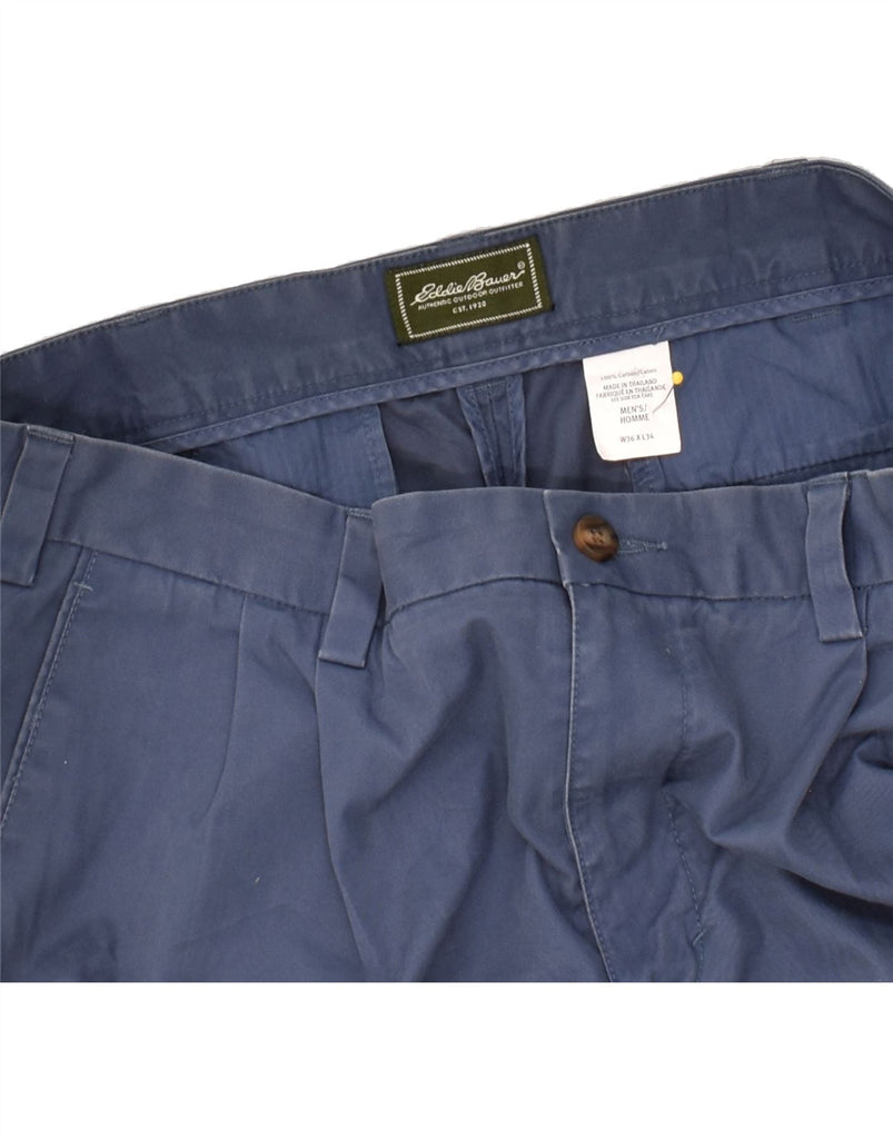 EDDIE BAUER Mens Pegged Chino Trousers W36 L34 Blue Cotton | Vintage Eddie Bauer | Thrift | Second-Hand Eddie Bauer | Used Clothing | Messina Hembry 