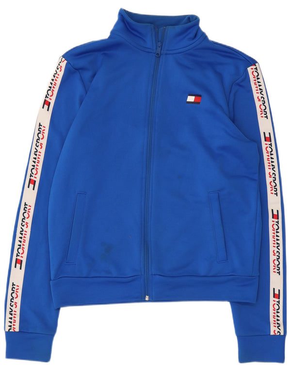 Tommy Hilfiger Mens Graphic Tracksuit Top Jacket Medium Blue Colourblock