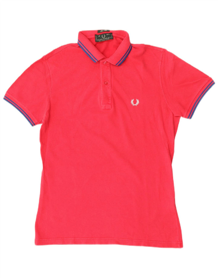 Fred Perry Mens Slim Fit Polo Shirt Small Pink Cotton