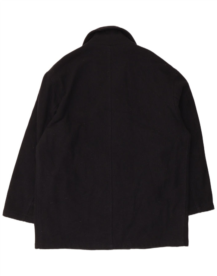 Old England Mens Pea Coat UK 40 Large Navy Blue Wool