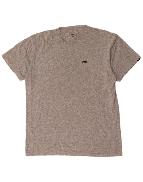 Vans Mens Classic Fit T-Shirt Top Large Grey Flecked Cotton