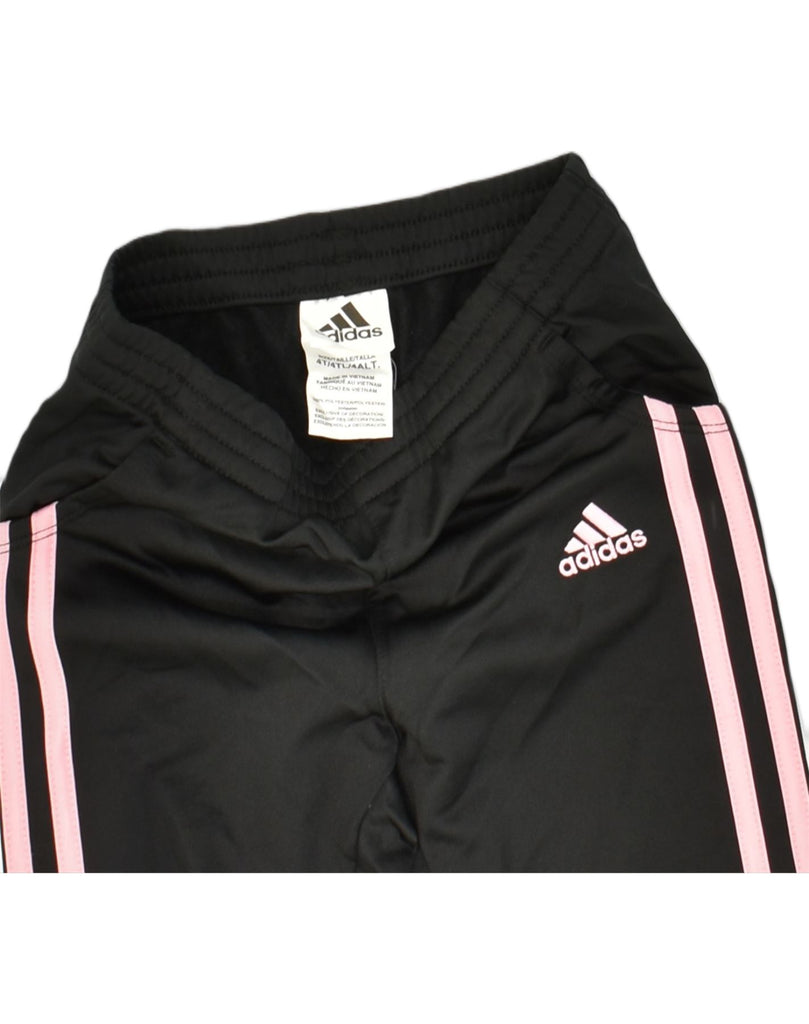 ADIDAS Girls Tracksuit Trousers 3-4 Years Black Polyester | Vintage Adidas | Thrift | Second-Hand Adidas | Used Clothing | Messina Hembry 