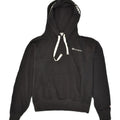 CHAMPION Womens Graphic Hoodie Jumper UK 14 Large Black Cotton | Vintage Champion | Thrift | Second-Hand Champion | Used Clothing | Messina Hembry 