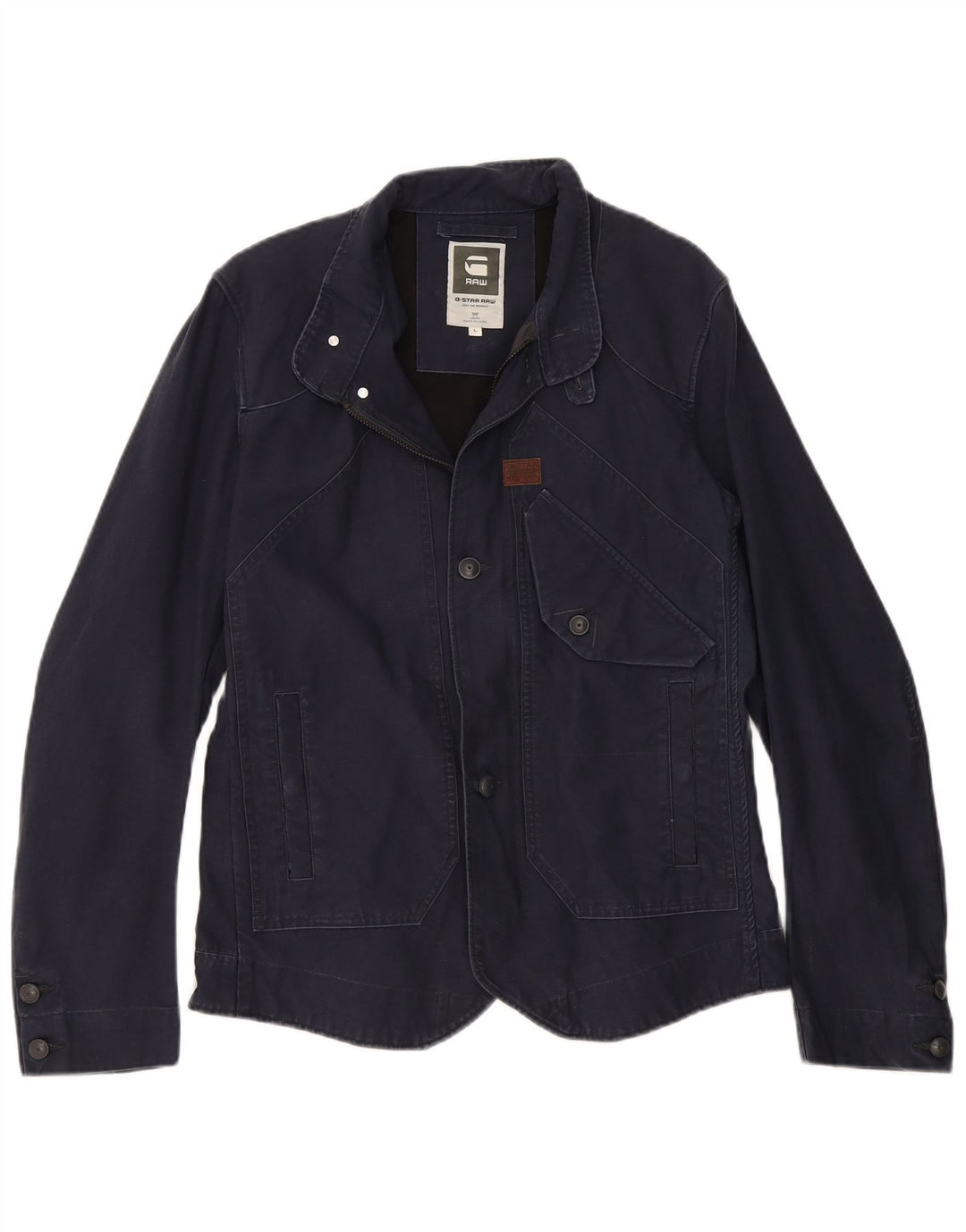 G-STAR Womens Utility Jacket UK 16 Large Navy Blue Cotton