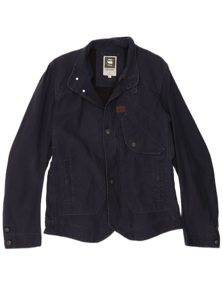 G-STAR Womens Utility Jacket UK 16 Large Navy Blue Cotton