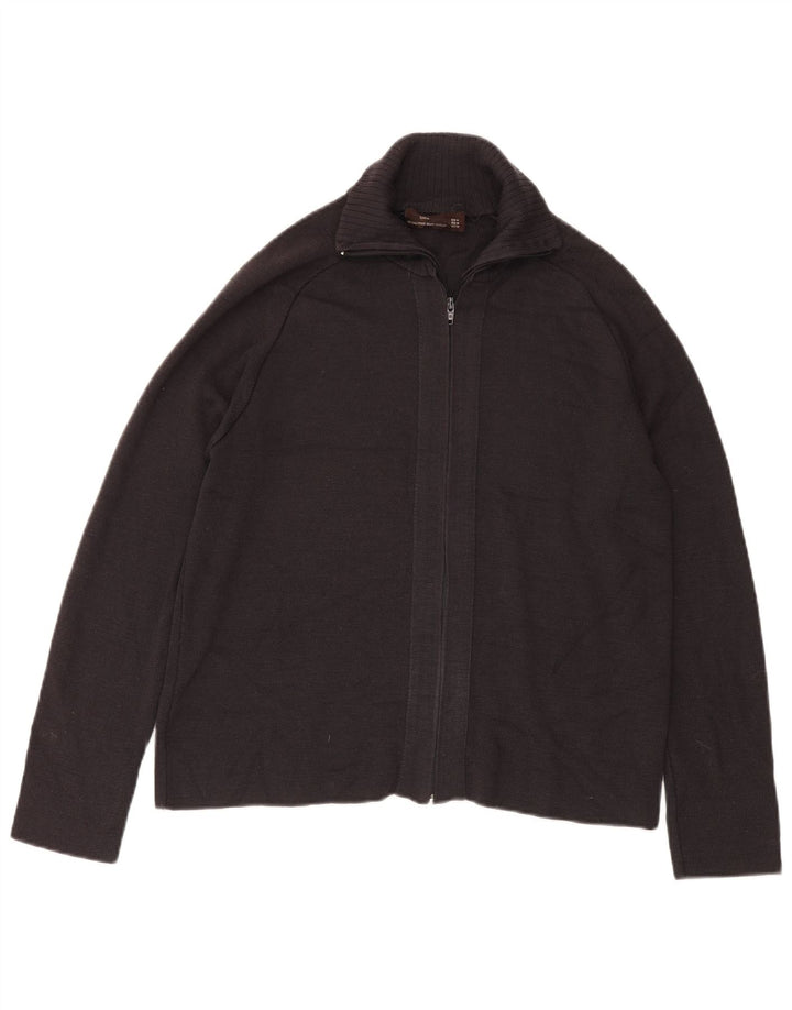 Zara Mens Cardigan Sweater Medium Grey