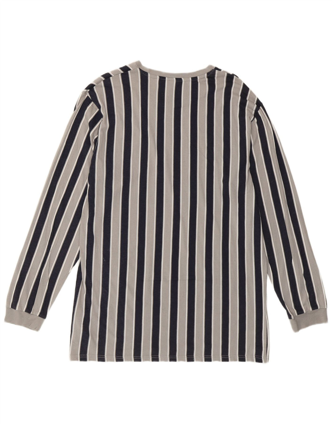 Umbro Mens Graphic Top Long Sleeve  Medium Grey Striped Cotton