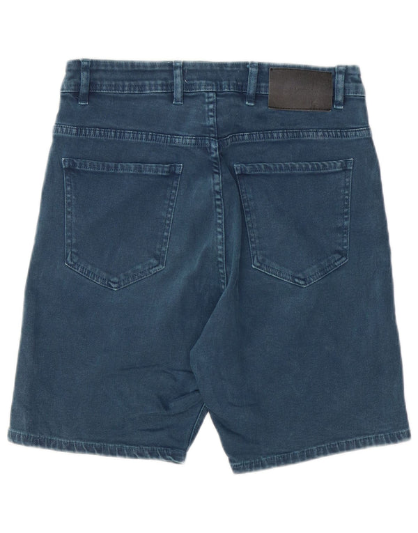 Zara Mens Denim Shorts EU 40 Medium W31 Navy Blue Cotton