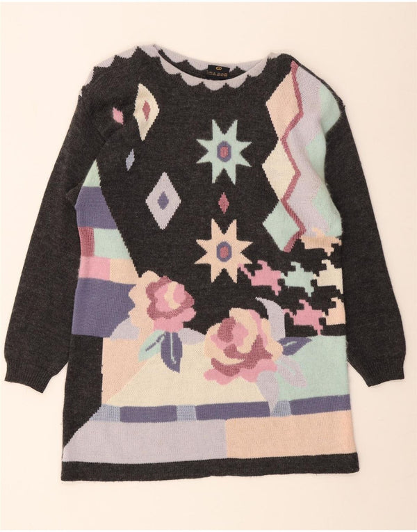 Your Sixth Sense Girls Graphic Jumper Dress 15-16 Years Grey Geometric