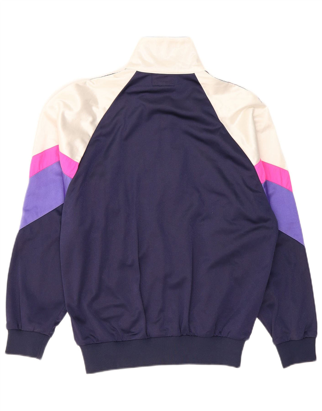 ASICS Womens Tracksuit Top Jacket IT 46 Large Navy Blue Colourblock