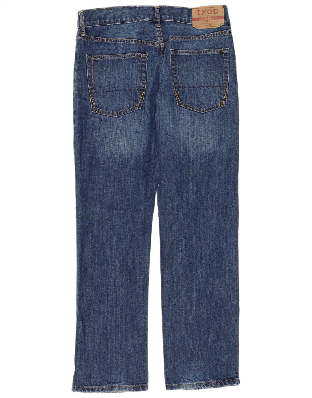 IZOD Mens Straight Jeans W32 L30 Blue Cotton