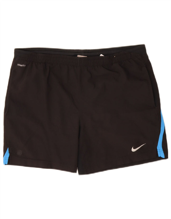 Nike Boys Sport Shorts 13-14 Years XL Black Colourblock Polyester