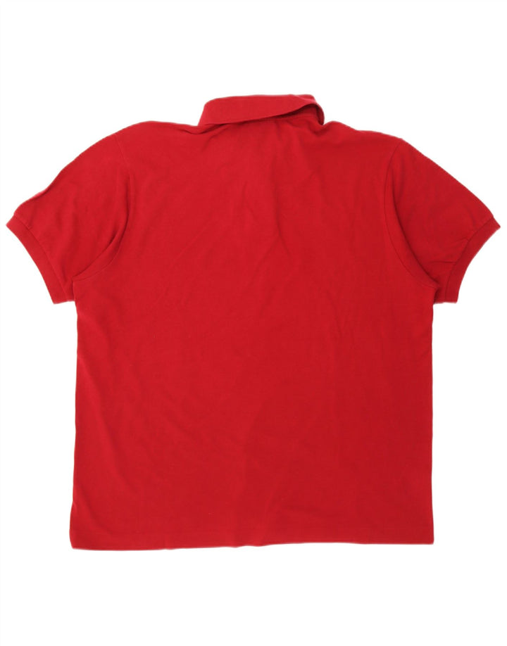 Lacoste Mens Polo Shirt Size 7 2XL Red Cotton
