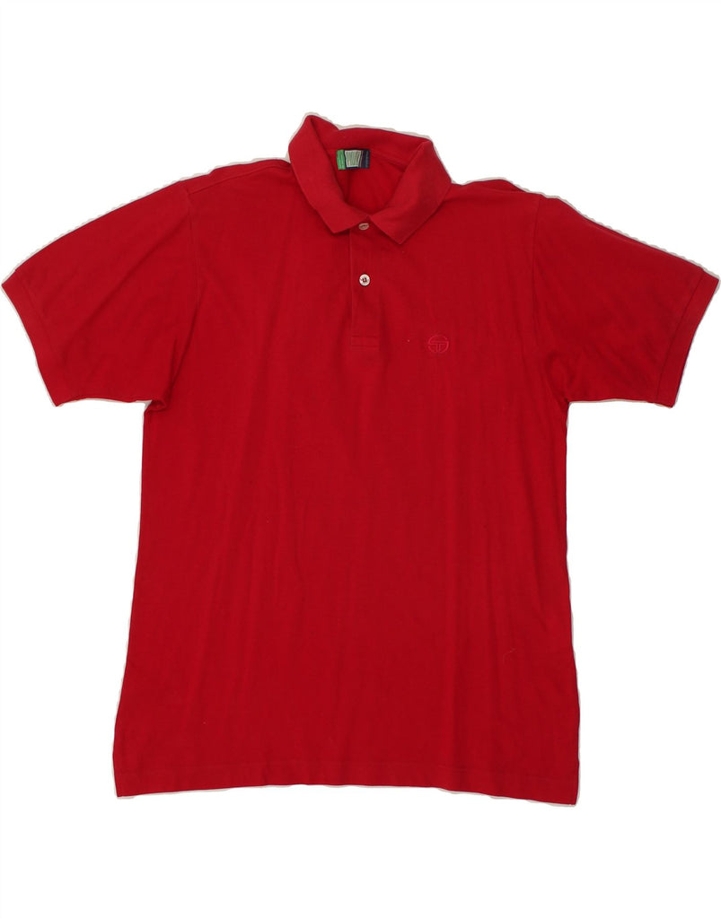 SERGIO TACCHINI Mens Polo Shirt Medium Red Cotton | Vintage Sergio Tacchini | Thrift | Second-Hand Sergio Tacchini | Used Clothing | Messina Hembry 