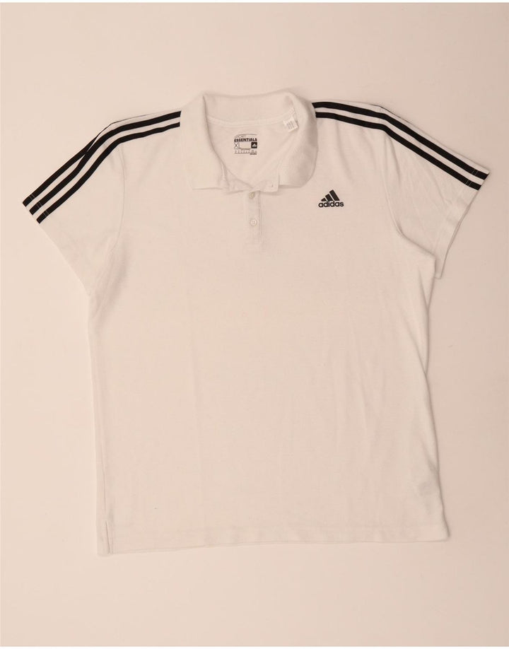 Adidas Mens Climalite Polo Shirt XL White Polyester