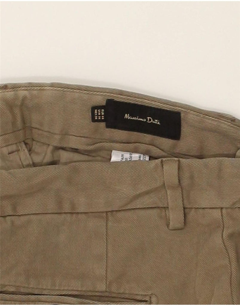 MASSIMO DUTTI Mens Slim Chino Trousers IT 44 XS W36 L32  Brown Cotton | Vintage Massimo Dutti | Thrift | Second-Hand Massimo Dutti | Used Clothing | Messina Hembry 