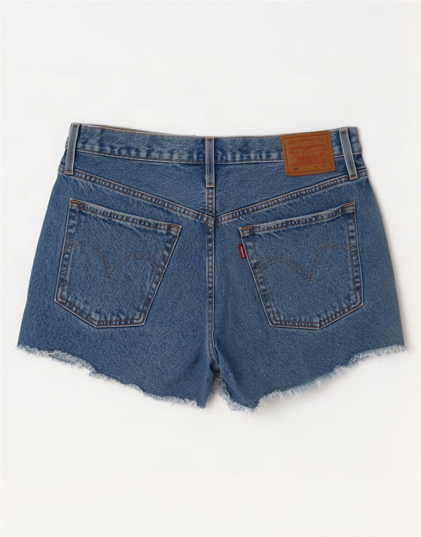 Levi's Womens 501 Distressed Denim Shorts W30 Medium Blue Cotton