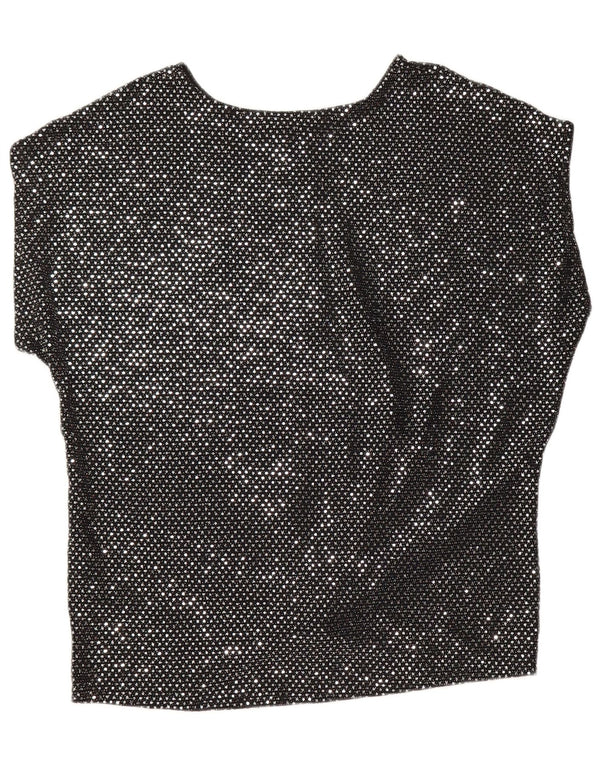 OASIS Womens Blouse Top UK 14 Medium Black Polyamide