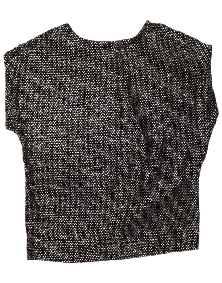 OASIS Womens Blouse Top UK 14 Medium Black Polyamide