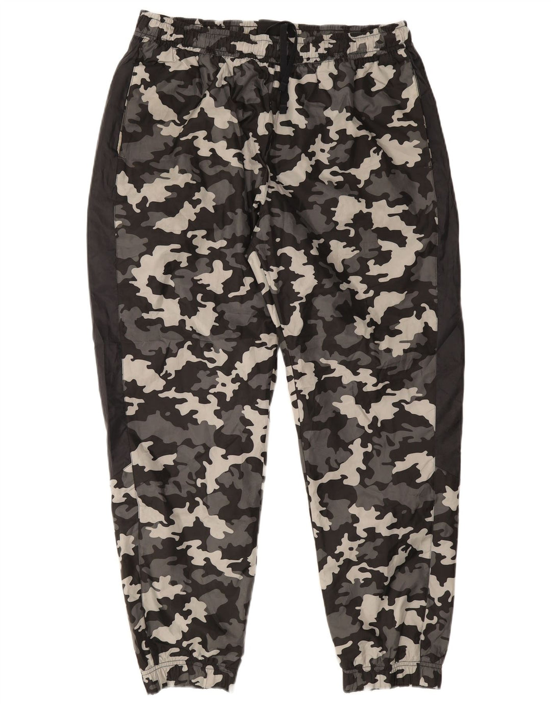 NIKE Mens Tracksuit Trousers Joggers XL Grey Camouflage Polyester