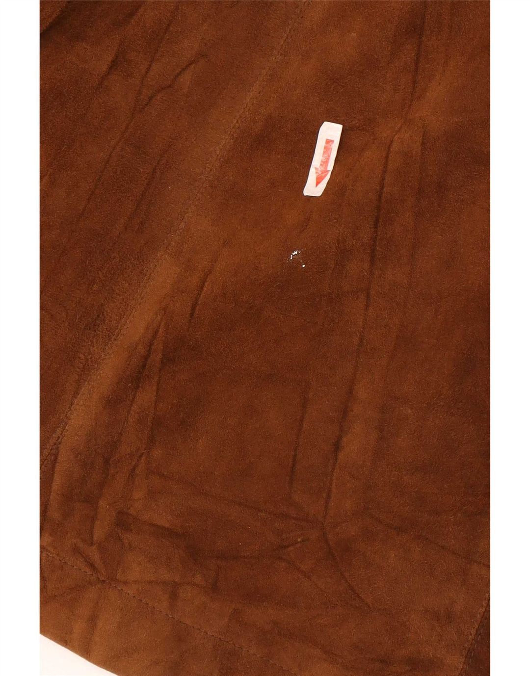 Vintage Womens Longline 1 Button Suede Blazer Jacket UK 10 Small Brown