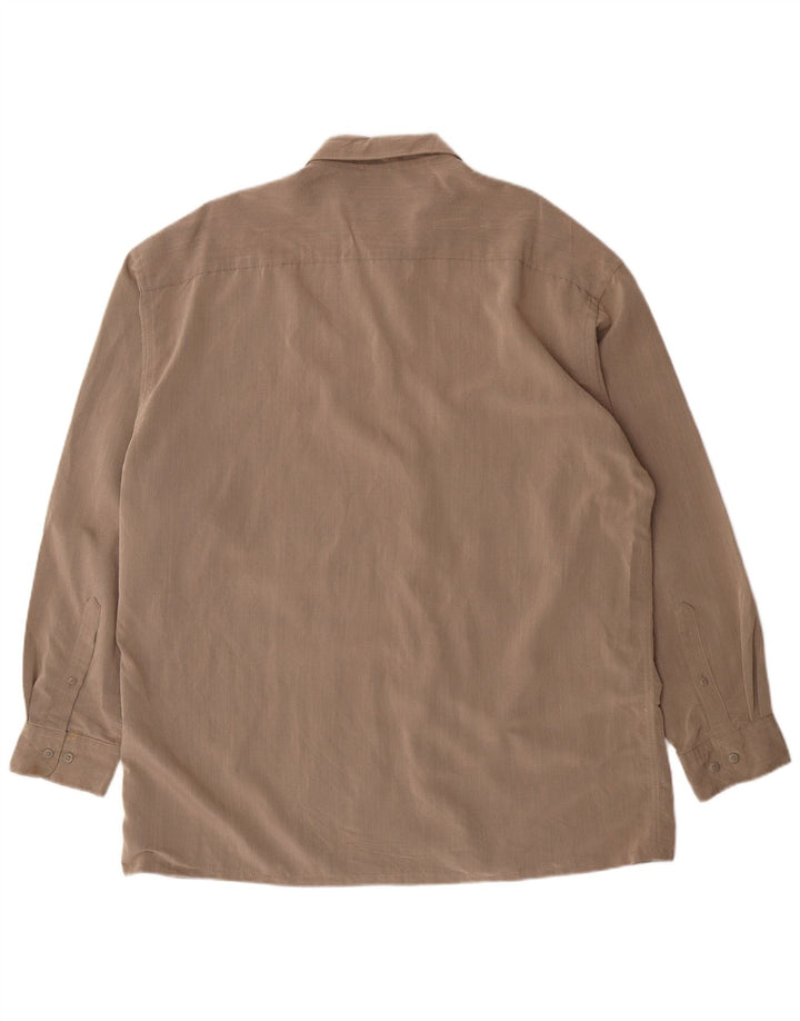 Pierre Cardin Mens Shirt Size 17 17 1/2 XL Grey Spotted Rayon