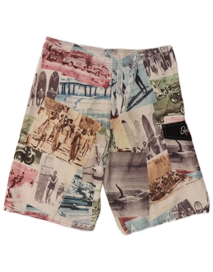 Quiksilver Mens Graphic Swimming Shorts Large Multicoloured Patchwork