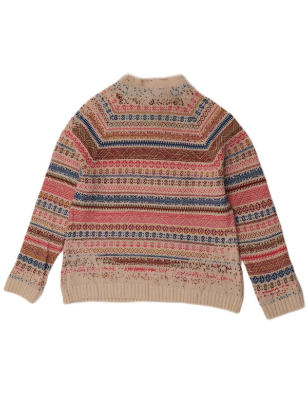Benetton Womens Turtle Neck Jumper Sweater UK 14 Medium Multicoloured