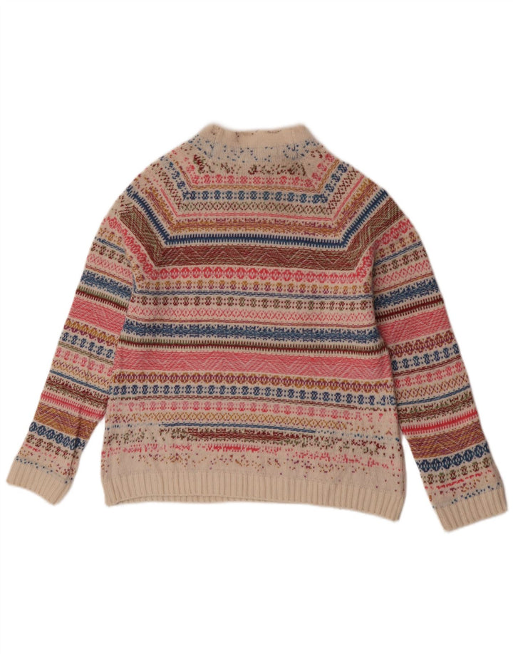 Benetton Womens Turtle Neck Jumper Sweater UK 14 Medium Multicoloured