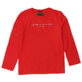 Tommy Hilfiger Boys Graphic Top Long Sleeve 5-6 Years Red Cotton