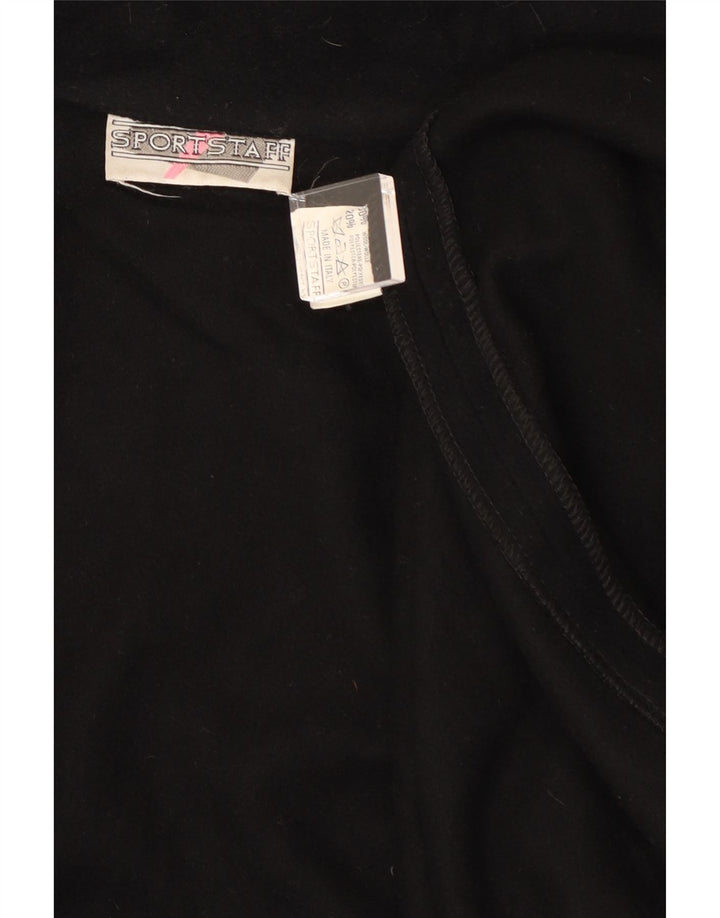 Sportstaff Womens Poncho Coat One Size Black Wool