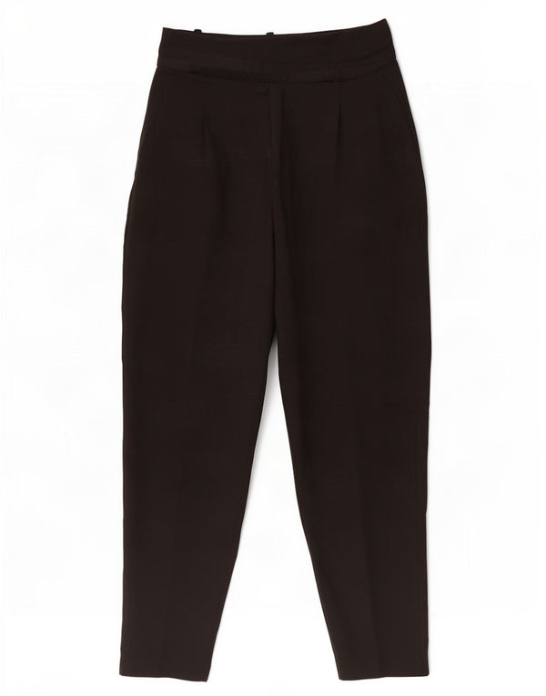 Zara Womens High Waist Pegged Chino Trousers Medium W28 L26 Black