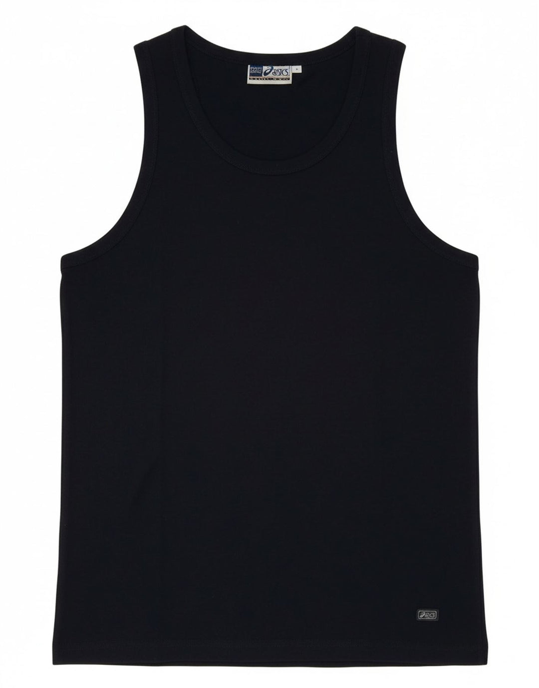 Asics Womens Vest Top UK 12 Medium Navy Blue Cotton