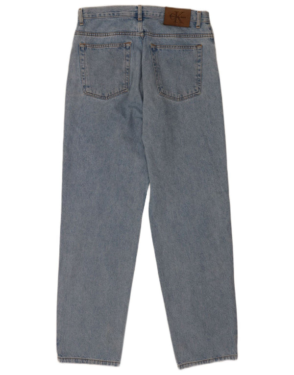 Calvin Klein Mens Straight Jeans W32 L32 Blue Cotton