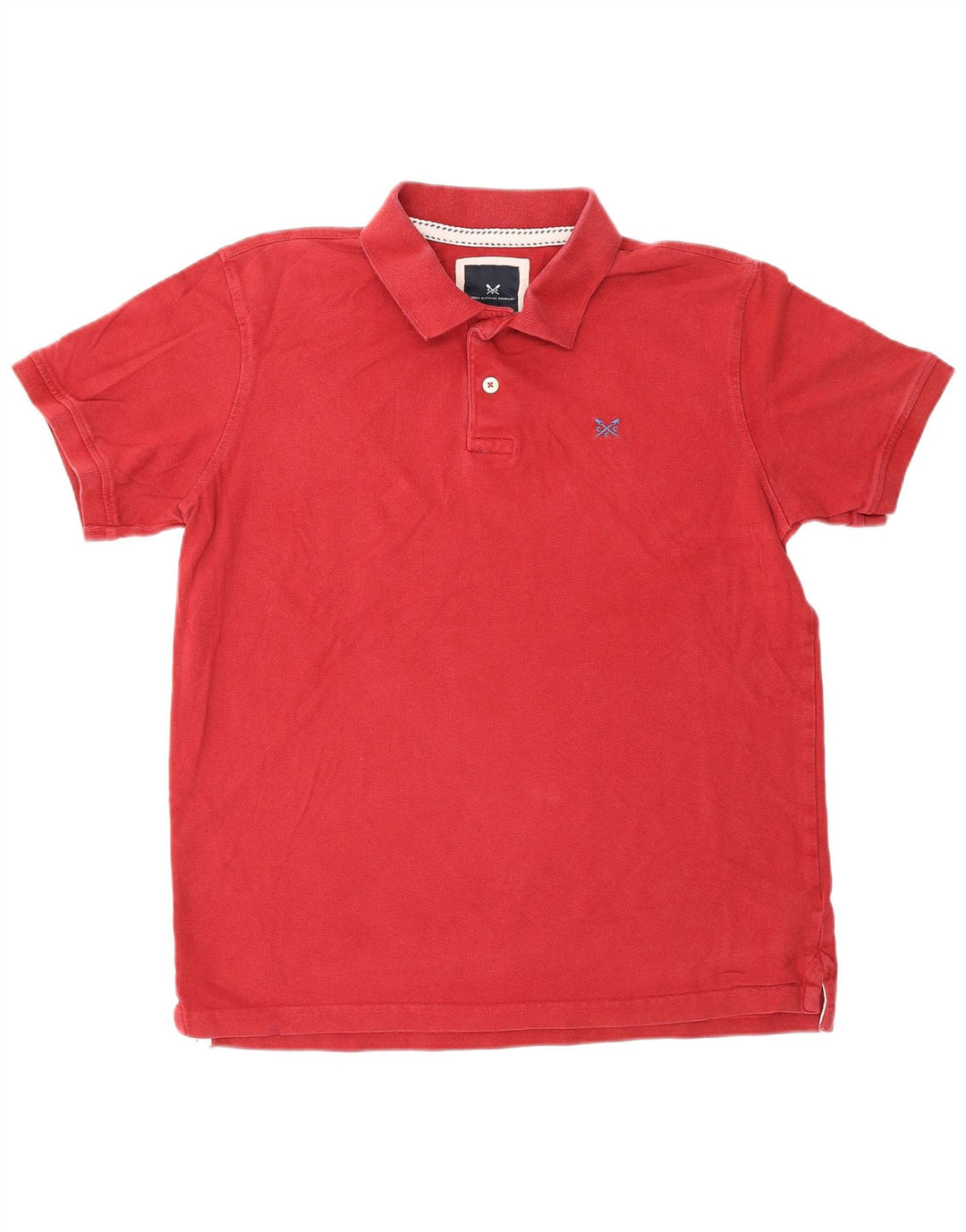 CREW CLOTHING Mens Polo Shirt Large Red Cotton