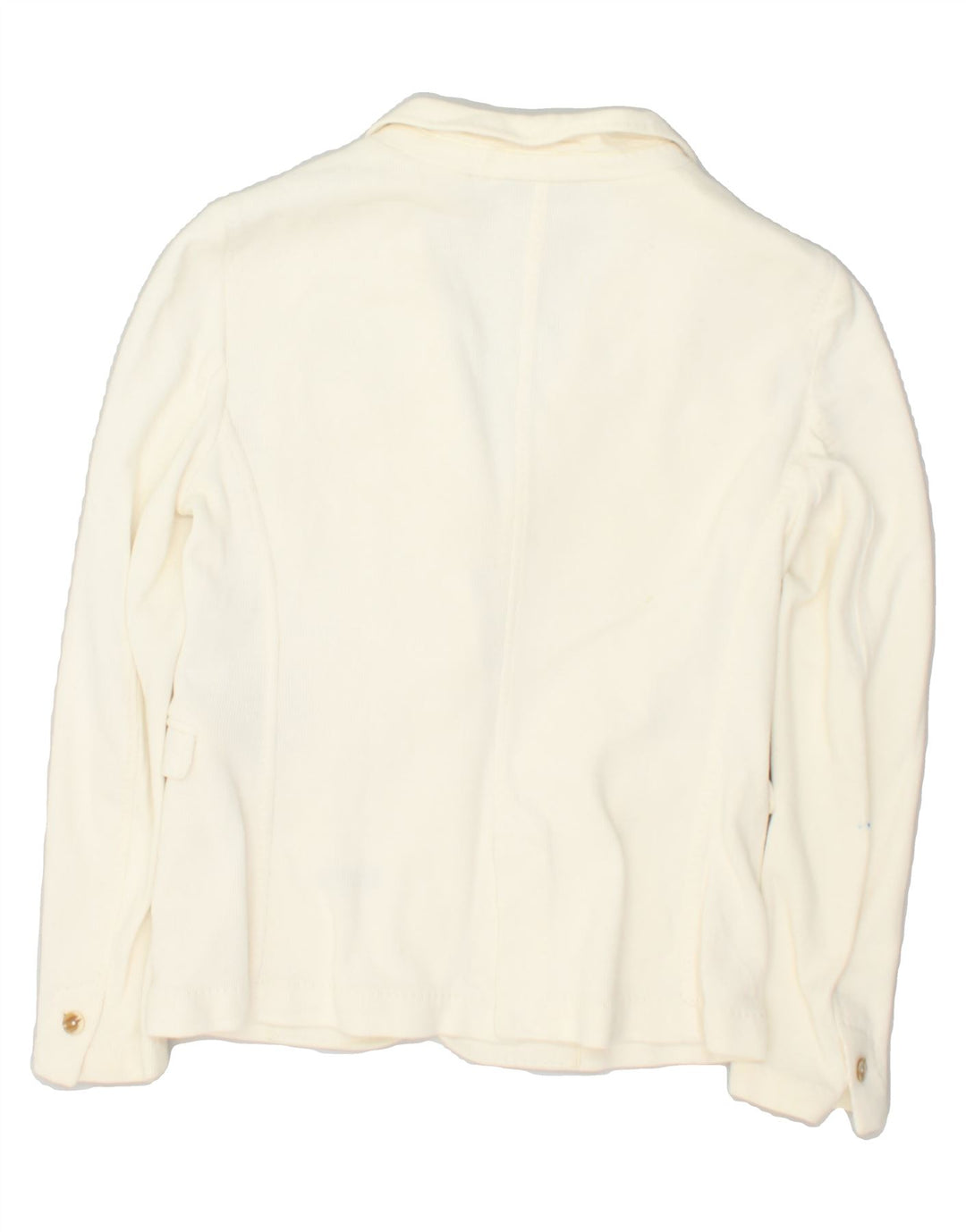 MASSIMO DUTTI Womens 1 Button Blazer Jacket US 8 Medium Off White Cotton | Vintage Massimo Dutti | Thrift | Second-Hand Massimo Dutti | Used Clothing | Messina Hembry 