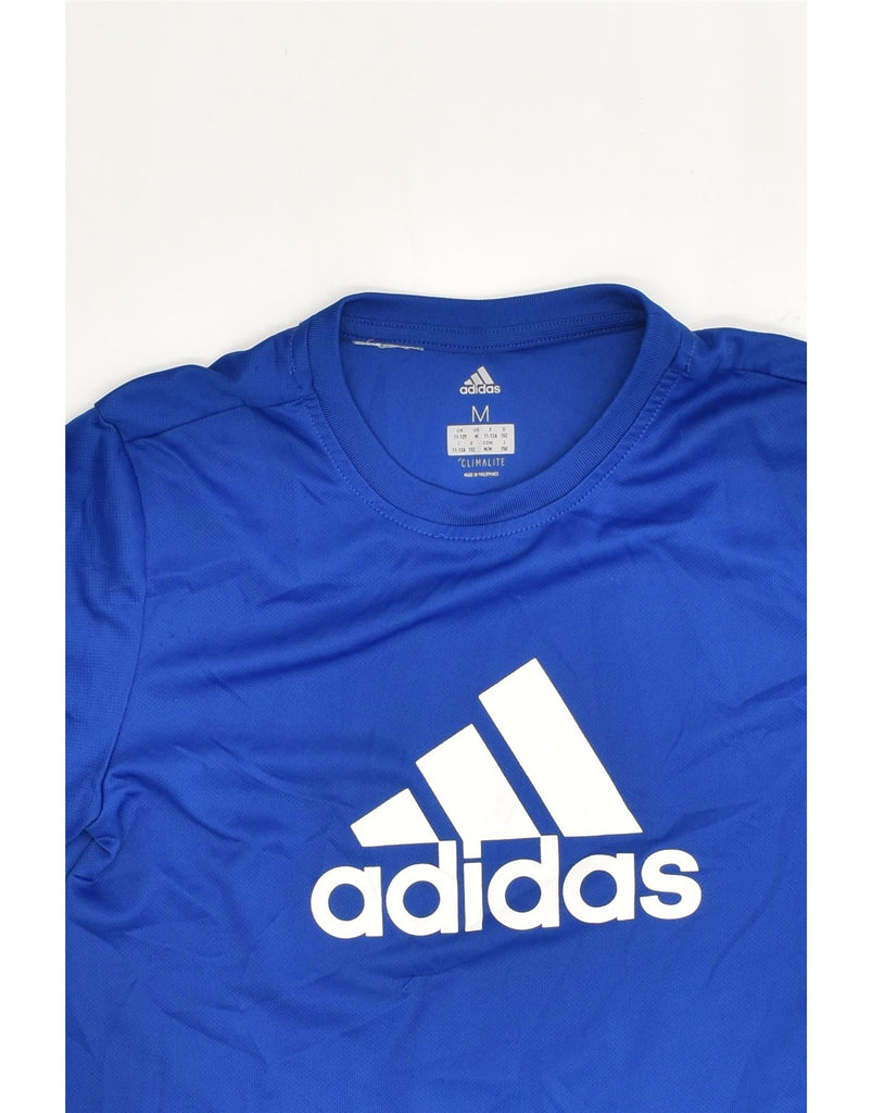 ADIDAS Boys Graphic T-Shirt Top 11-12 Years Medium Blue Polyester | Vintage Adidas | Thrift | Second-Hand Adidas | Used Clothing | Messina Hembry 