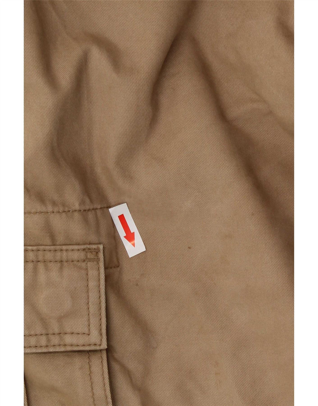 Marks & Spencer Mens Straight Cargo Trousers W32 L29 Beige Cotton