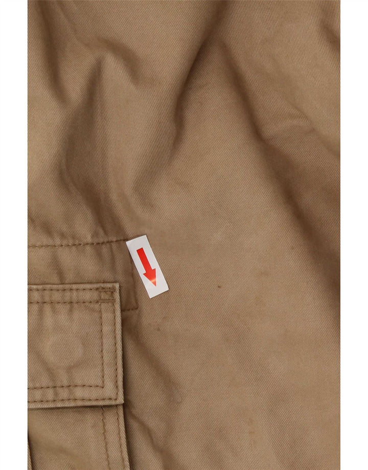 Marks & Spencer Mens Straight Cargo Trousers W32 L29 Beige Cotton